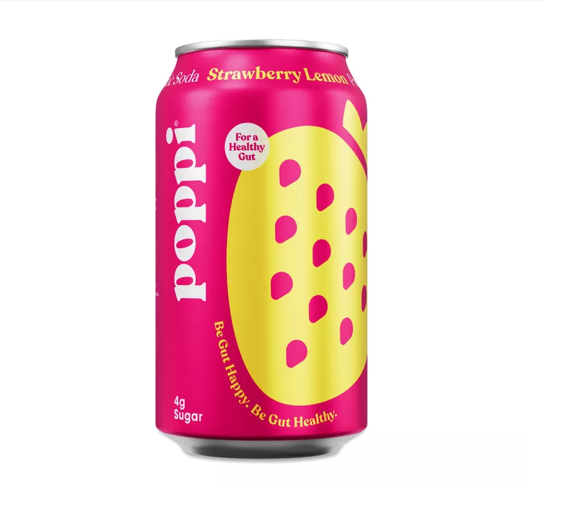 strawberry lemon poppi soda can